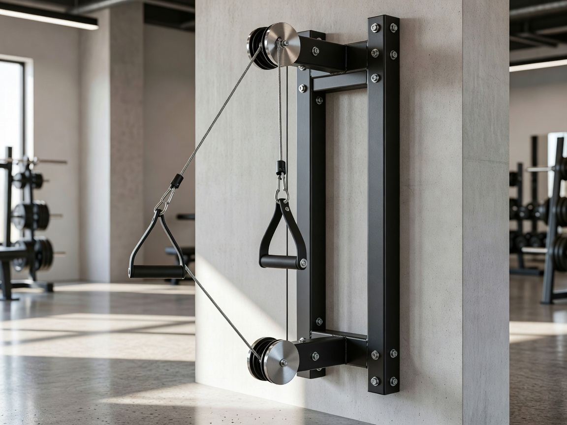 Wall-mounted dual pulley cable system